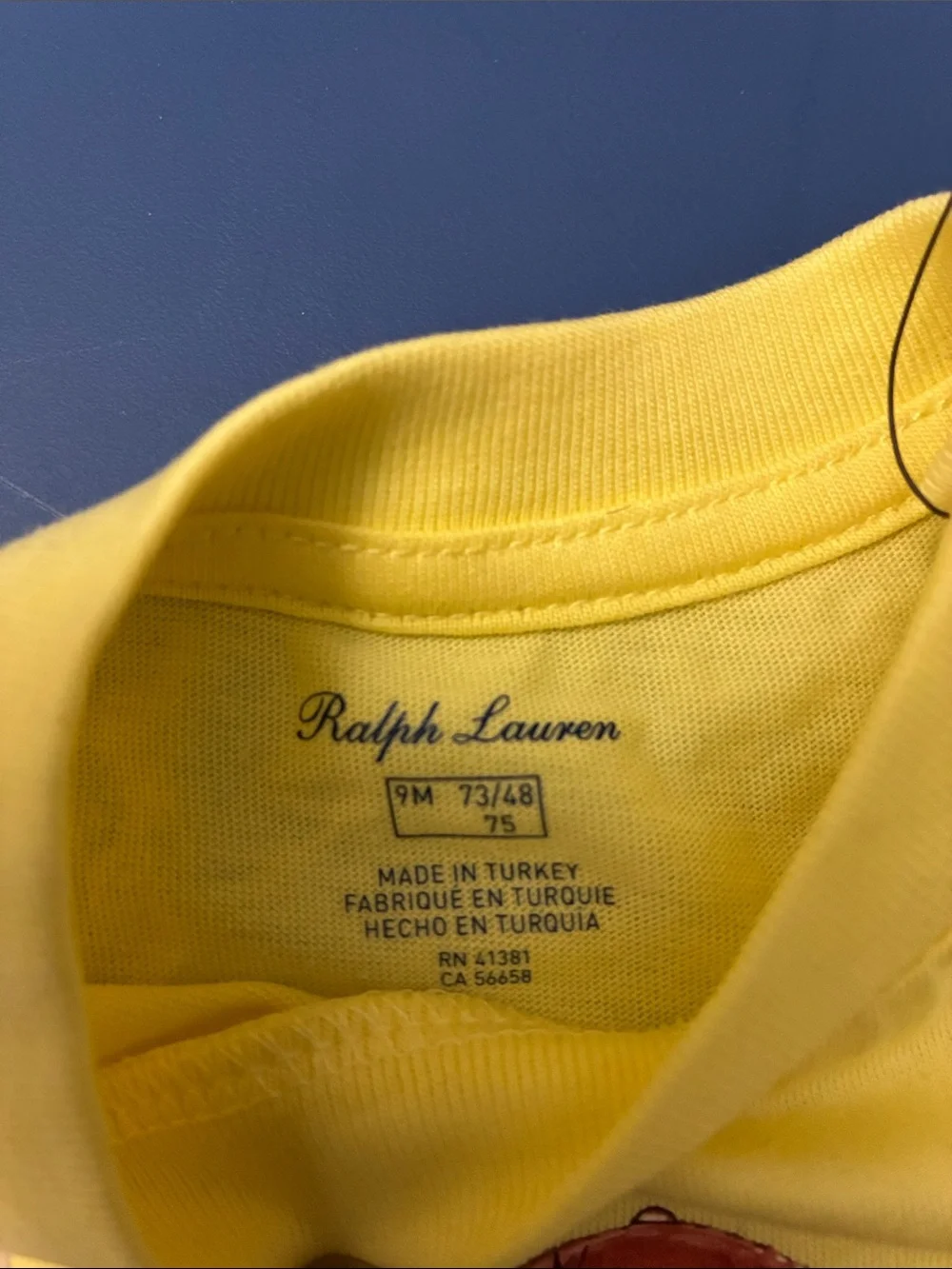 Ralph Lauren Yellow Polo Bear Fishing Graphic Tee - Kids
